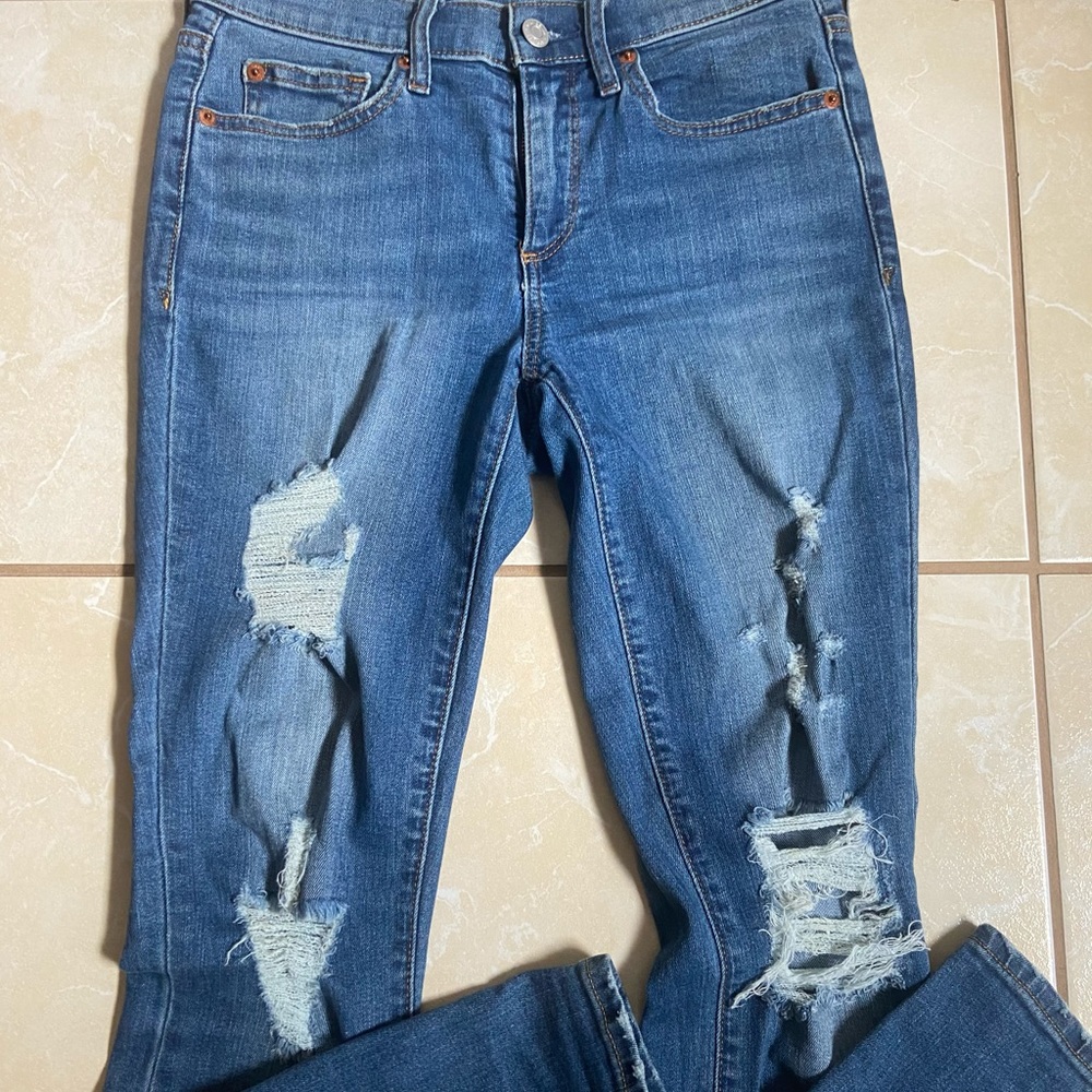 GAP skinny distressed jeans!